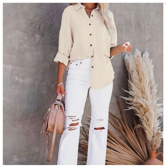 ShopEvelynne Tops - - #47 Boho chic shirt jacket knit oversized fabulous